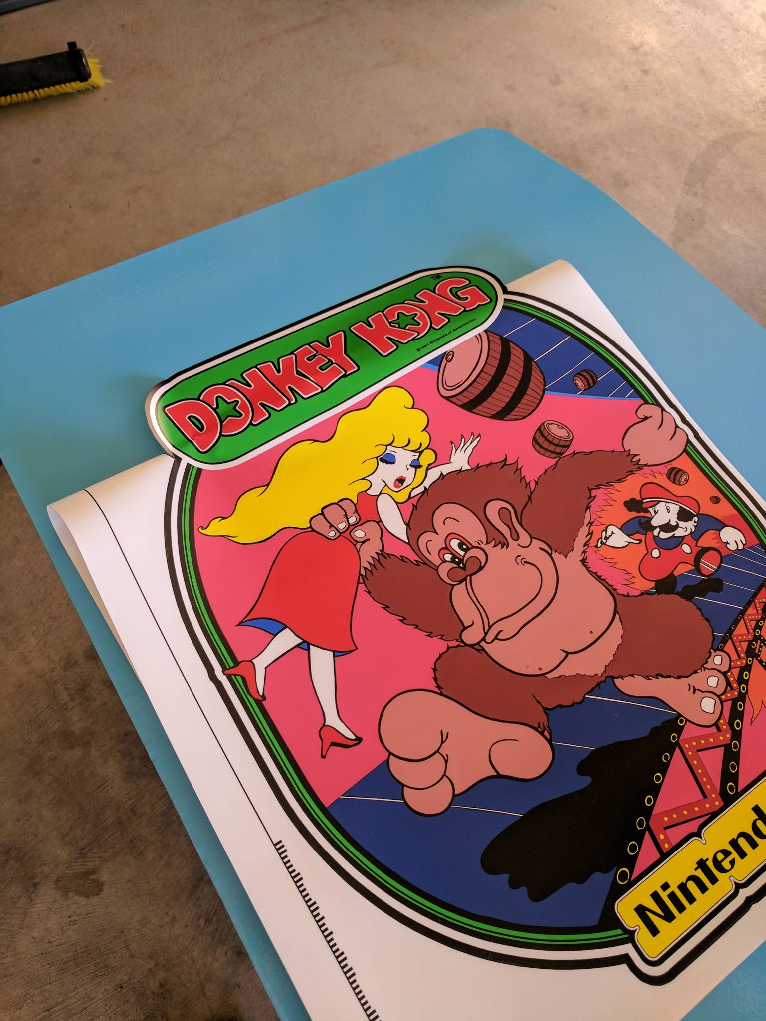 Donkey Kong Nintendo Arcade Cabinet Graphics Side Art for Reproduction With  Marquee 